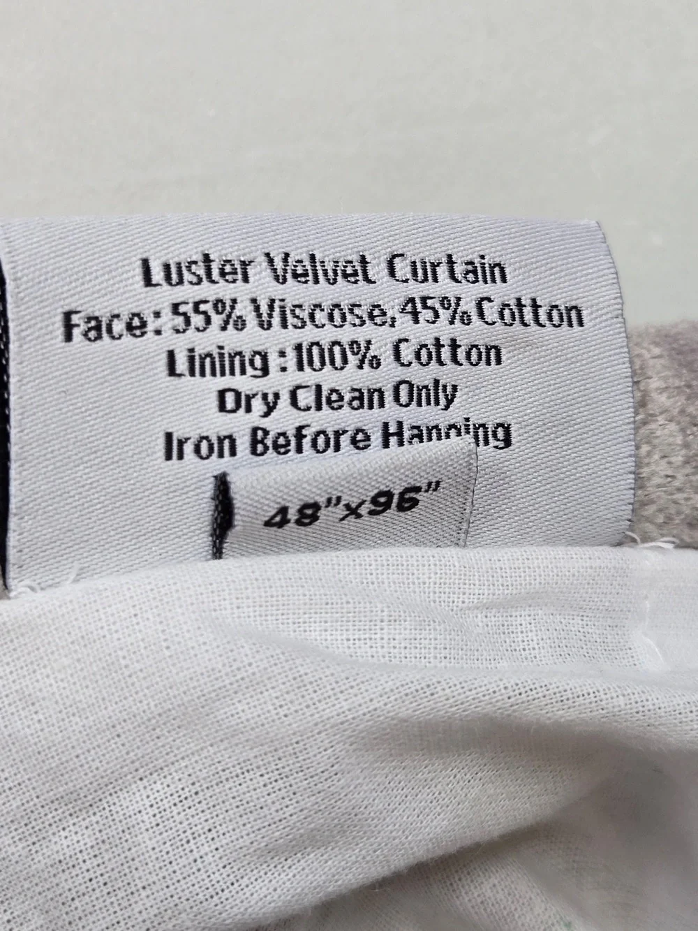 QUINCE 1 48x96 Luster Velvet Curtain Silver 9790